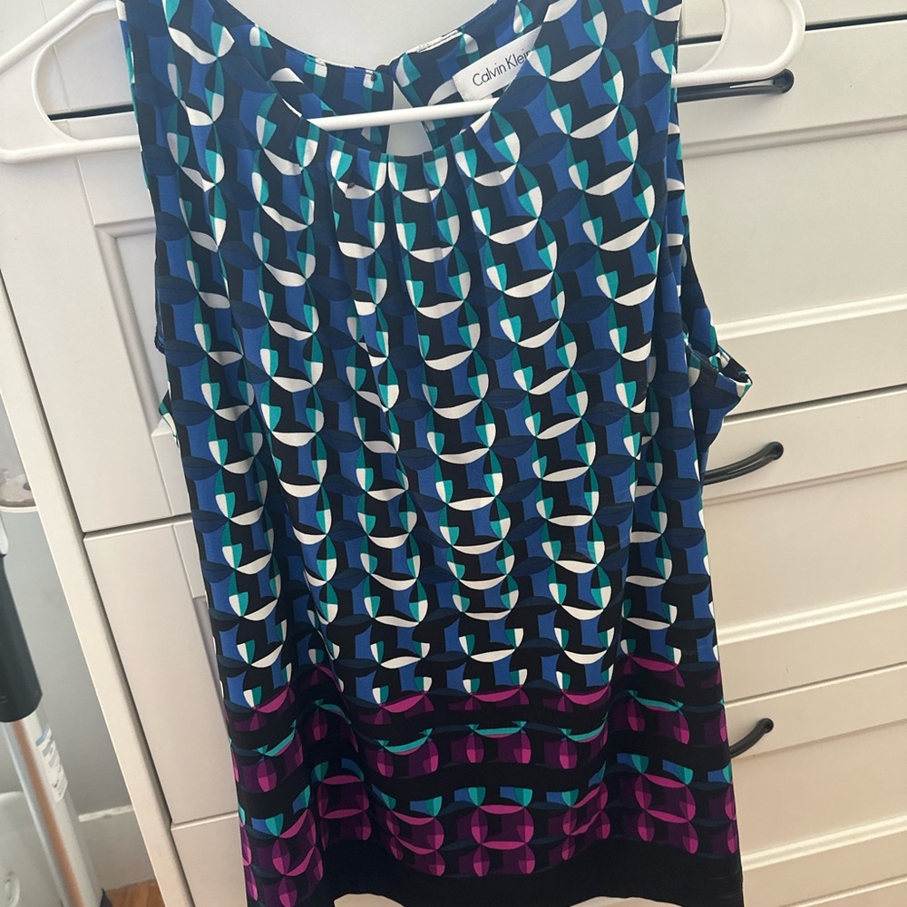 Calvin Klein Sleeveless Work Blouse